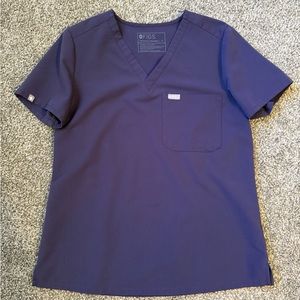 Figs Catarina Scrub Top in Purple Shadow